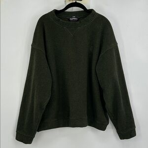 Early Winters Vintage Pullover Fleece Crewneck Green Size Large